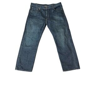 Levis 569 Jeans Men Blue Loose‎ Fit Straight 100% Cotton Denim Size 38x30